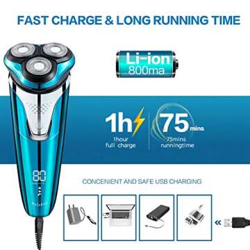 Professional Electric Razor for Men - Travel Friendly Shaver