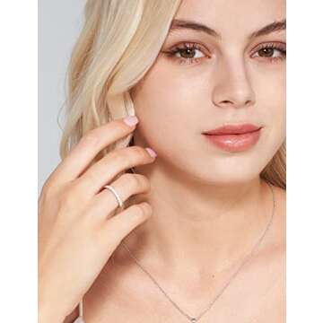 IMOLOVE Moissanite Wedding Band for Women - Classic & Elegant