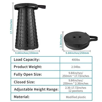 Boreeman Upgraded Folding Stool Lightweight & Portable