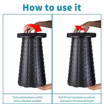 Boreeman Upgraded Folding Stool Lightweight & Portable