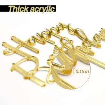 Happy Birthday Cake Topper - Elegant Keepsake for Celebrations