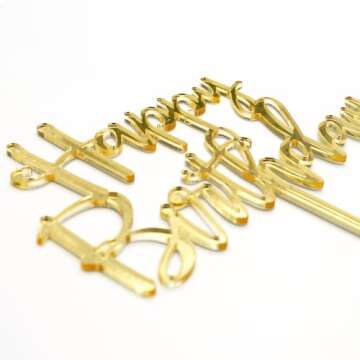 Happy Birthday Cake Topper - Elegant Keepsake for Celebrations