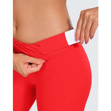 CRZ YOGA Women's Naked Feeling 6-Inch Biker Shorts - Deep Red