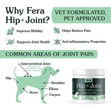 Fera Pet Organics Health Essentials Supplement Bundle for Dogs and Cats, Includes: 16 Oz Omega 3 Fish Oil with EPA & DHA, 60 Scoops Organic Probiotics with Prebiotics, 90 Hip & Joint Soft Chews