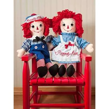 Aurora Bundle of 2 Raggedy Ann and Andy Dolls 12 Inch