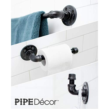 Industrial Pipe Bathroom Hardware Fixture Set for Modern Chic