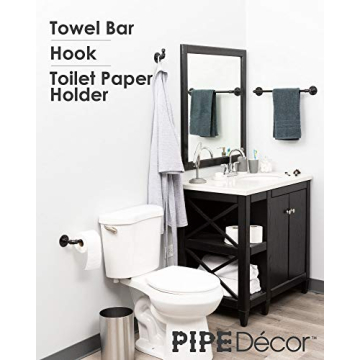 Industrial Pipe Bathroom Hardware Fixture Set for Modern Chic