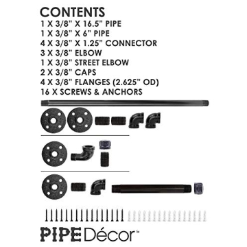 Industrial Pipe Bathroom Hardware Fixture Set for Modern Chic