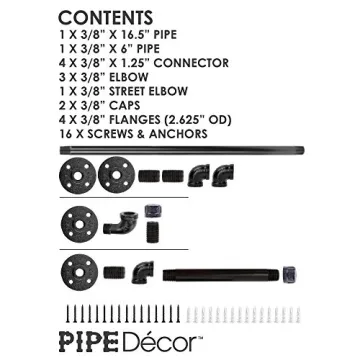 Industrial Pipe Bathroom Hardware Fixture Set for Modern Chic