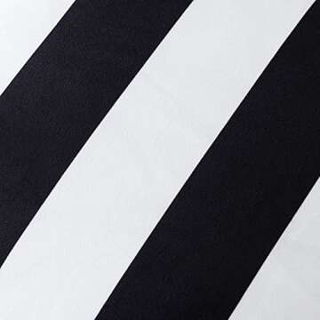 Nestinco Set of 2 Striped Pillow Covers Black and White Square Decorative Throw Pillow Covers 18 x 18 inches for Sofa Couch Bed Decor