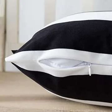 Nestinco Striped Pillow Covers Set for Sofa and Bed