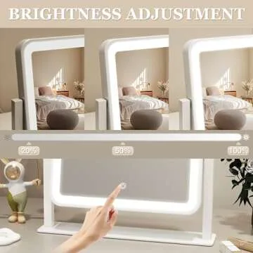 Compact ROLOVE Vanity Mirror with Smart LED Lights