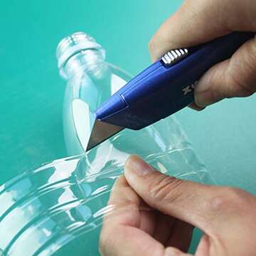 Ergonomic XW Retractable Utility Knife with 10 Blades