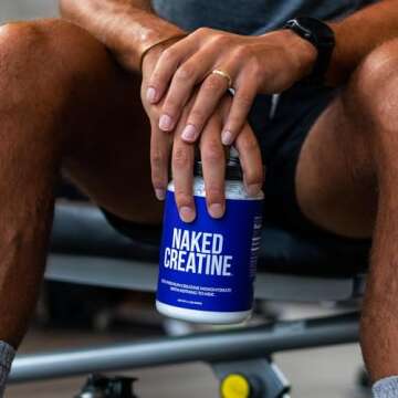Naked Pure Micronized Creatine Monohydrate - 100 Servings - 500 Grams, 1.1Lb Bulk, Vegan, Non-GMO, Gluten Free, Soy Free. Aid Strength Gains, No Artificial Ingredients Creatine