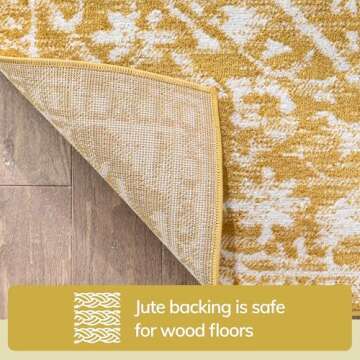 Well Woven Della Gold Vintage Medallion Pattern Area Rug (5'3" x 7'2")