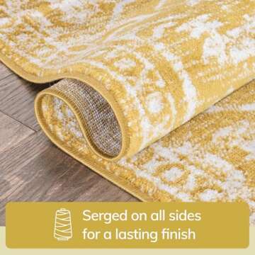 Well Woven Della Gold Vintage Medallion Pattern Area Rug (5'3" x 7'2")