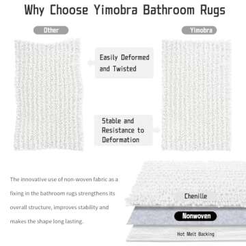 Yimobra Bath Rug Mat - Soft, Absorbent, and Stylish