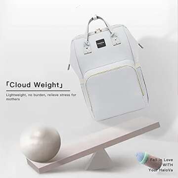 Stylish HaloVa Diaper Bag - Waterproof & Spacious 2-in-1