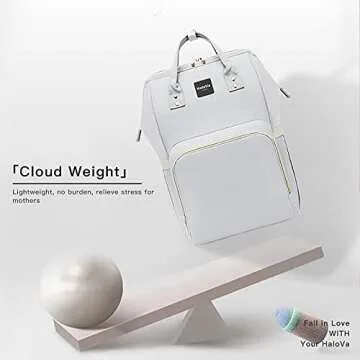 Stylish HaloVa Diaper Bag - Waterproof & Spacious 2-in-1