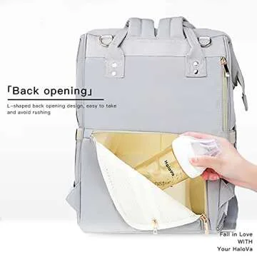 Stylish HaloVa Diaper Bag - Waterproof & Spacious 2-in-1