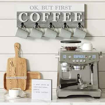 Barnyard Designs Coffee Sign, Inspirational Wood Box Sign, Funny Office Kitchen Desk Decoration Home Decor Gift for Women or Men (Need Coffee)