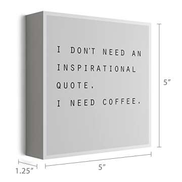 Barnyard Designs Coffee Sign, Inspirational Wood Box Sign, Funny Office Kitchen Desk Decoration Home Decor Gift for Women or Men (Need Coffee)