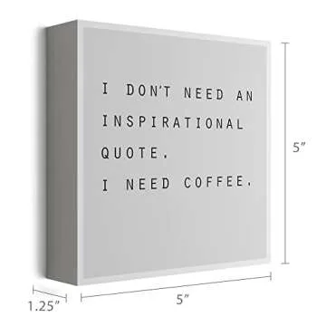 Barnyard Designs Coffee Sign, Inspirational Wood Box Sign, Funny Office Kitchen Desk Decoration Home Decor Gift for Women or Men (Need Coffee)
