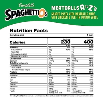 SpaghettiOs A to Z's Canned Pasta with Meatballs, 15.6 oz Can