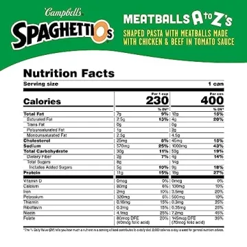 SpaghettiOs A to Z's Canned Pasta with Meatballs, 15.6 oz Can