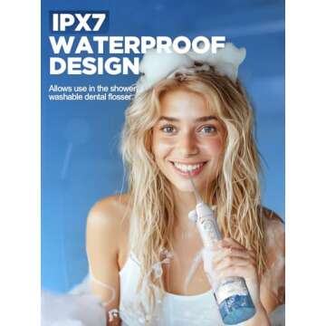 Oralfree Cordless Water Dental Flosser - 4 Modes Portable Flosser