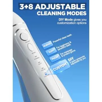 Oralfree Cordless Water Dental Flosser - 4 Modes Portable Flosser