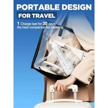 Oralfree Cordless Water Dental Flosser - 4 Modes Portable Flosser