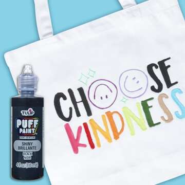 Tulip 41401 Dimensional Fabric Paint 4oz Slick Black