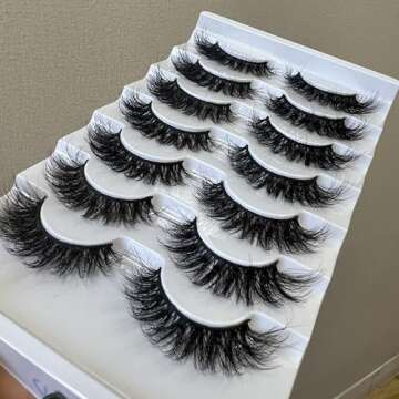 Natural False Eyelashes Cat Eye Lashes Wispy Strip Fake Eyelashes Fluffy Lashes that Look Like Extensions 7 Pairs by ALICROWN