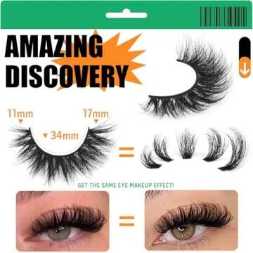 Natural False Eyelashes Cat Eye Lashes Wispy Strip Fake Eyelashes Fluffy Lashes that Look Like Extensions 7 Pairs by ALICROWN