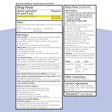 Genexa Infant Acetaminophen, Dye Free, Organic Blueberry Flavor