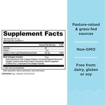 Ancient Nutrition Collagen Powder Protein, Unflavored Multi Collagen Powder Packets with Vitamin C, ...