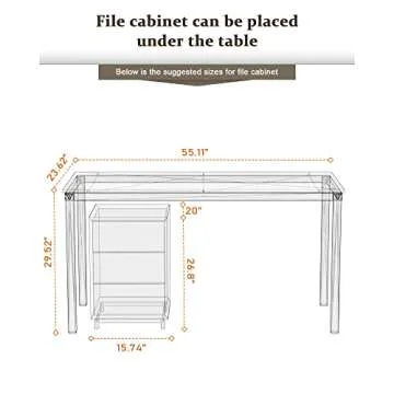 Stylish Teraves Computer Desk for Home Office and Dining