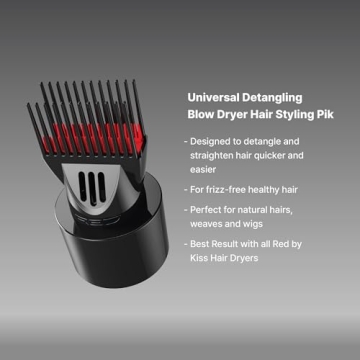 Kiss Universal Detangling Blow Dryer Hair Pik - Fast Drying