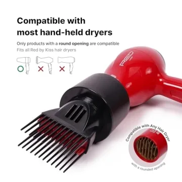 Kiss Universal Detangling Blow Dryer Hair Pik - Fast Drying