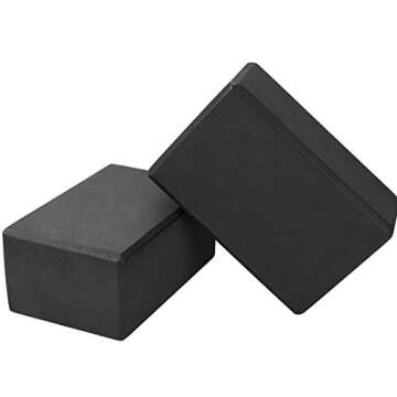 Signature Fitness 7-Piece Yoga Set - Include Yoga Mat with Carrying Strap, 2 Yoga Blocks, Yoga Mat Towel, Yoga Hand Towel, Yoga Strap and Yoga Knee Pad, Black