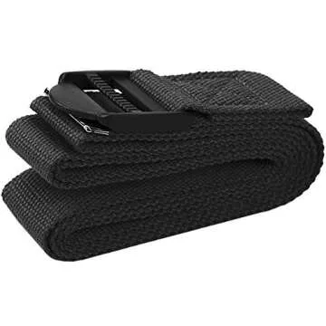 Signature Fitness 7-Piece Yoga Set - Include Yoga Mat with Carrying Strap, 2 Yoga Blocks, Yoga Mat Towel, Yoga Hand Towel, Yoga Strap and Yoga Knee Pad, Black