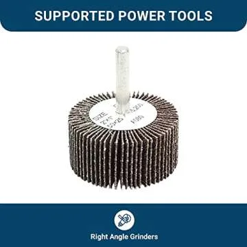 Benchmark Abrasives 2" x 1" Aluminum Oxide Flap Wheel with 1/4" Shank Mounted, Perfect for Woodworking Grinding Polishing Rust Paint Removal (10 Pack) - 60 Grit