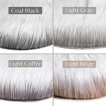 Ashler faux fur rug, Fluffy Shaggy Area Rug Ultra Soft 2 x 6 Feet Sheepskin Fur Rug, Frosted Bottom Beige Fuzzy Rug Machine Washable Shag Rug, Nursery Decor Throw Rugs for Bedroom, Living Room