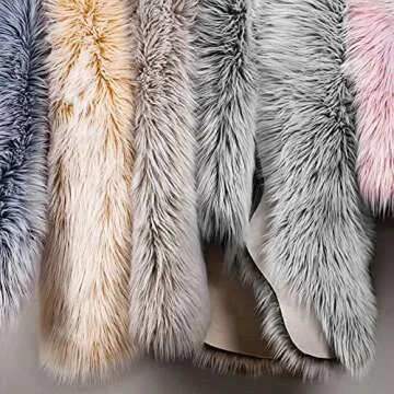 Ashler faux fur rug, Fluffy Shaggy Area Rug Ultra Soft 2 x 6 Feet Sheepskin Fur Rug, Frosted Bottom Beige Fuzzy Rug Machine Washable Shag Rug, Nursery Decor Throw Rugs for Bedroom, Living Room