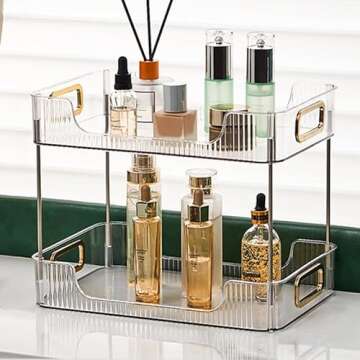 Stylish CESTATIVO Bathroom Organizer - Elegant and Durable Countertop Shelf