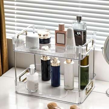 Stylish CESTATIVO Bathroom Organizer - Elegant and Durable Countertop Shelf