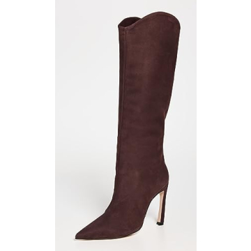 Elegant SCHUTZ Maryana Sculpt Boots in Dark Chocolate