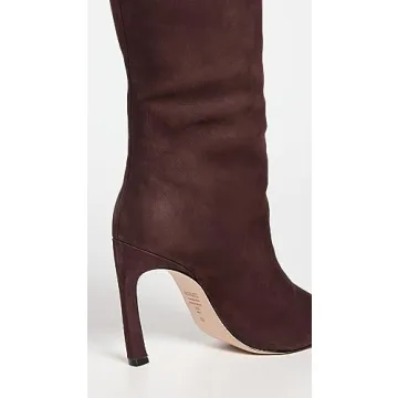 Elegant SCHUTZ Maryana Sculpt Boots in Dark Chocolate