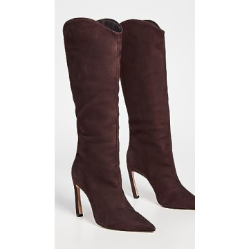Elegant SCHUTZ Maryana Sculpt Boots in Dark Chocolate